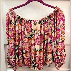 Nicole Miller Artelier 006082 Boho Peasant Blouse-Medium